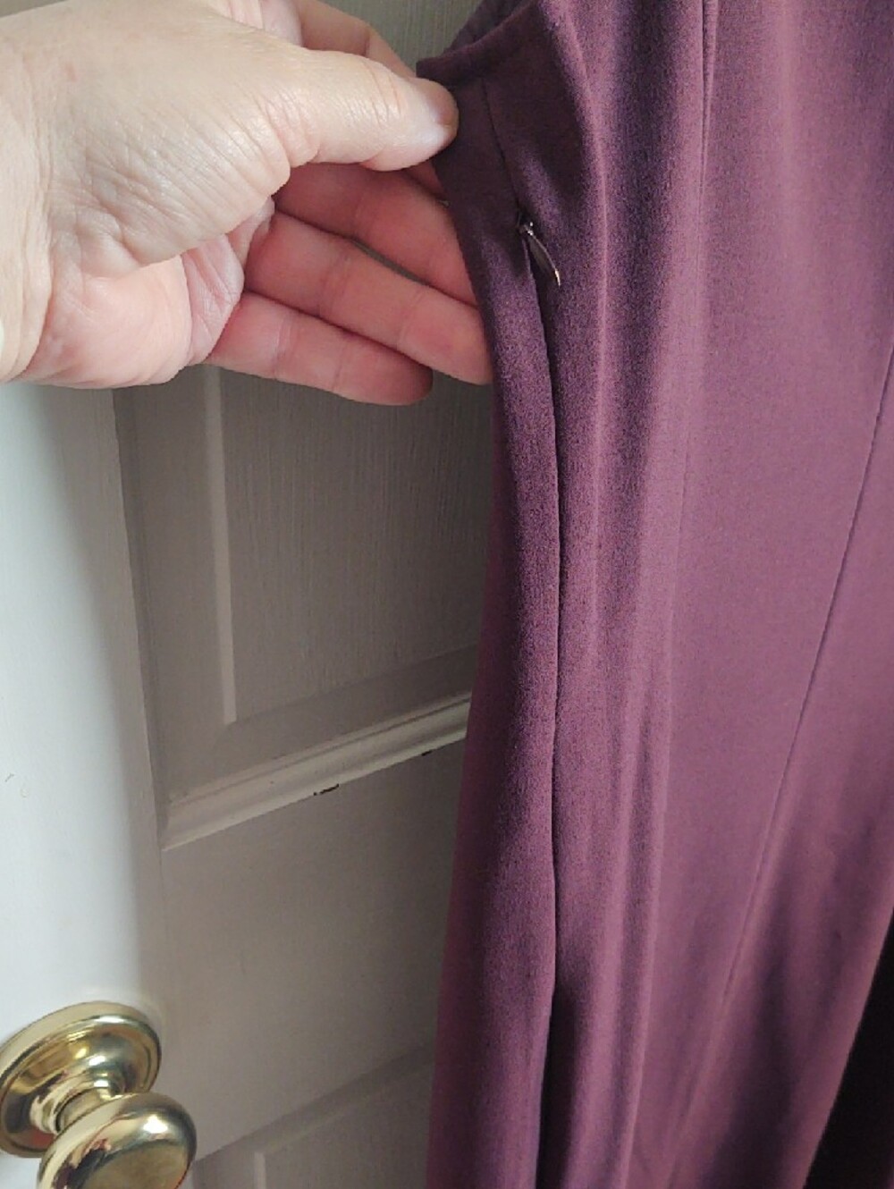 Signature by Larry Levine Plum Two-Piece Dress with Cropped Jacket - Picture 6 of 10